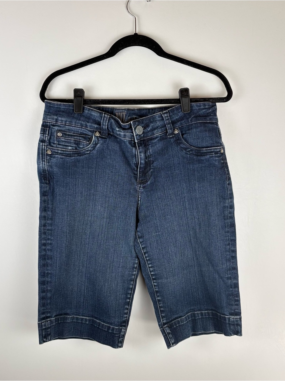 KUT From The Kloth Denim Shorts Womens 12 Blue Bermuda Jean Stretch Casual